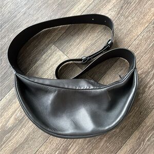 COS Black Leather Shoulder Bag